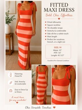 NWOT-MABLE Bright Orange and Pink Color Block Knit Tank Dress